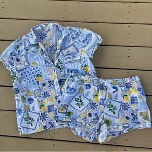 J crew pajamas set cotton M